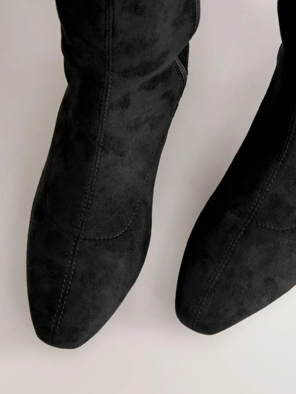 Next Black Extra Wide Fit Forever Comfort® Chisel Toe Knee Sock Boots^Women Boots & Wellies|Boots
