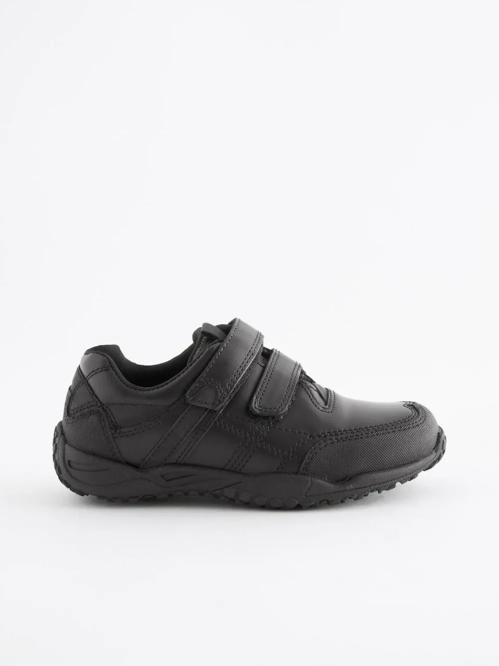 Next Black Extra Wide Fit (H) Leather Touch Fastening School Shoes^BOY School Shoes|Boys Shoes
