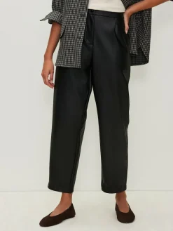 Next Faux Leather Barrel Leg Trousers^Women Nightwear|Pants