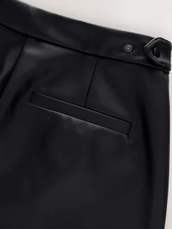 Next Faux Leather Barrel Leg Trousers^Women Nightwear|Pants