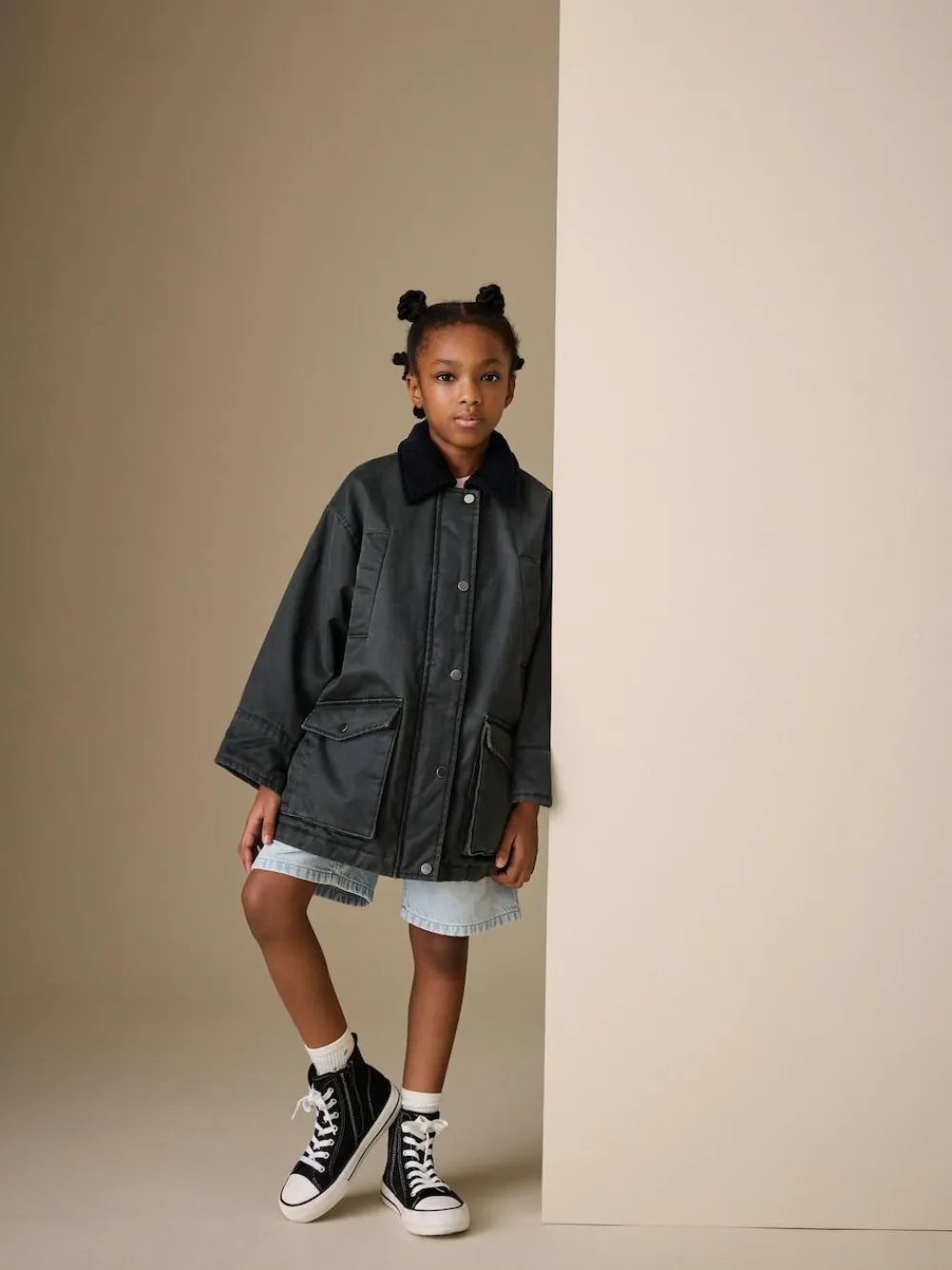 Next Black Faux Waxed Jacket (5-14yrs)^ Jackets & Coats|Snowsuits & Coats