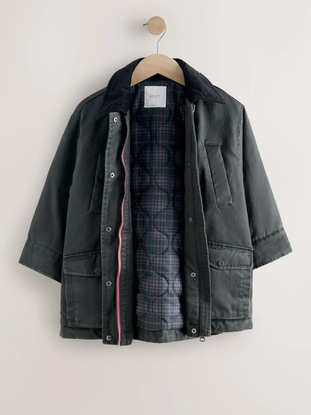 Next Black Faux Waxed Jacket (5-14yrs)^ Jackets & Coats|Snowsuits & Coats