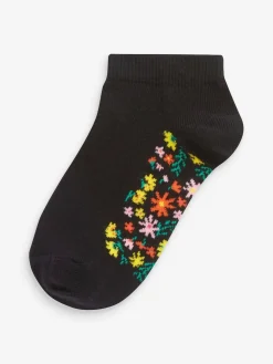 Next 5 Pack Cotton Rich Footbed Trainer Socks^ Tights|Socks & Tights