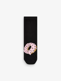 Discount Next Black Food Cotton Rich Socks 7 Pack