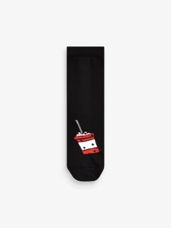 Discount Next Black Food Cotton Rich Socks 7 Pack