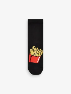 Discount Next Black Food Cotton Rich Socks 7 Pack
