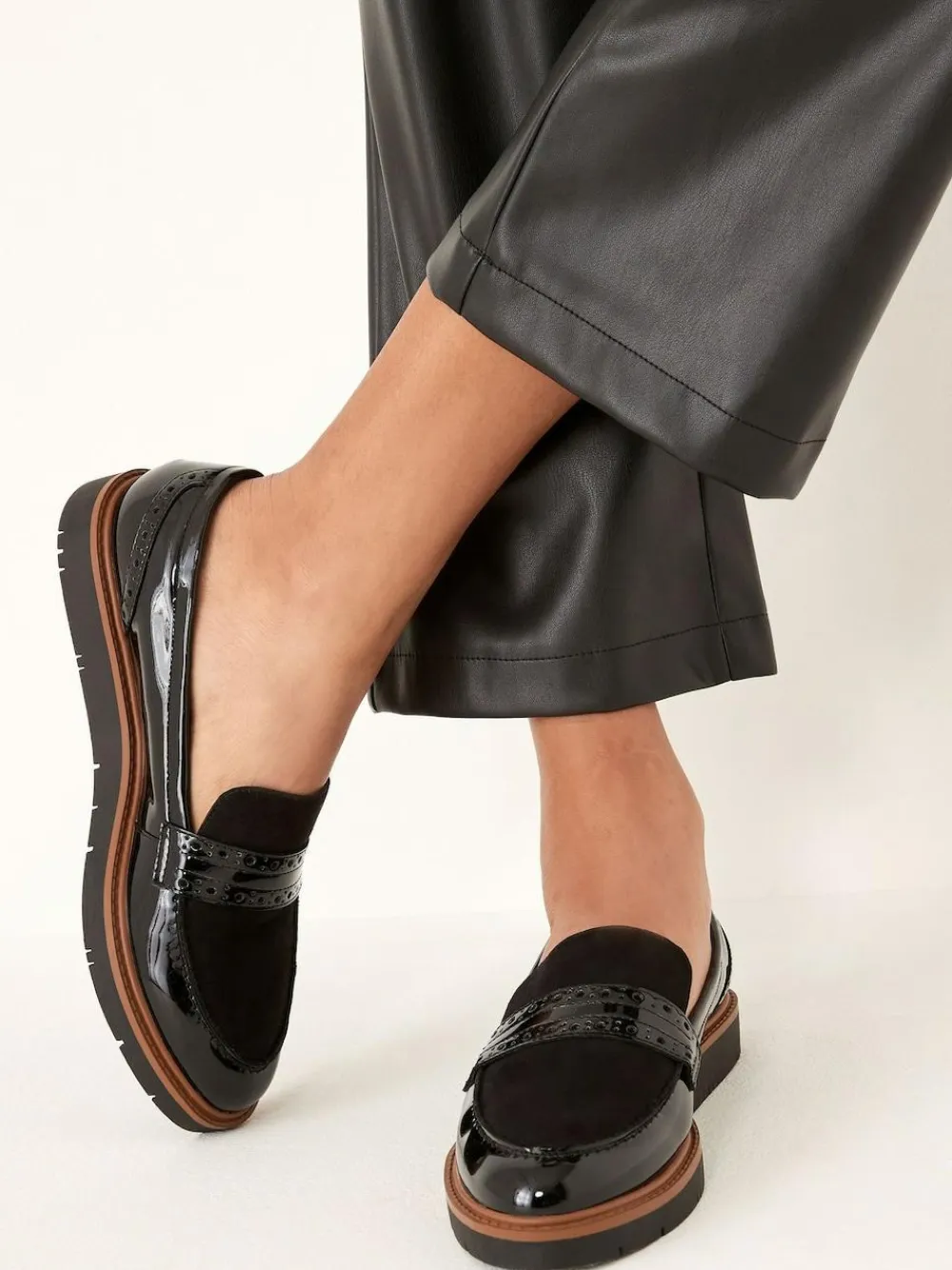 Next Forever Comfort® Brogue Loafers^Women Wide Fit & Extra Wide Fit|Flats