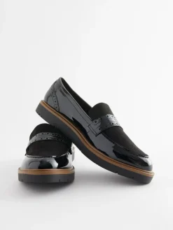 Next Forever Comfort® Brogue Loafers^Women Wide Fit & Extra Wide Fit|Flats