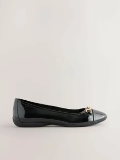 Next Black Forever Comfort® Chain Hardware Ballerina Flats^Women Flats