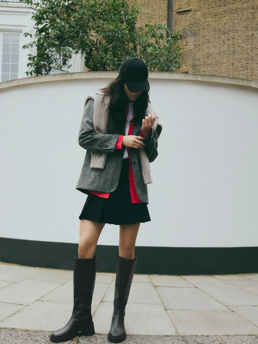 Next Black Forever Comfort® Chunky Heeled Round Toe Knee High Boots^Women Wide Fit & Extra Wide Fit