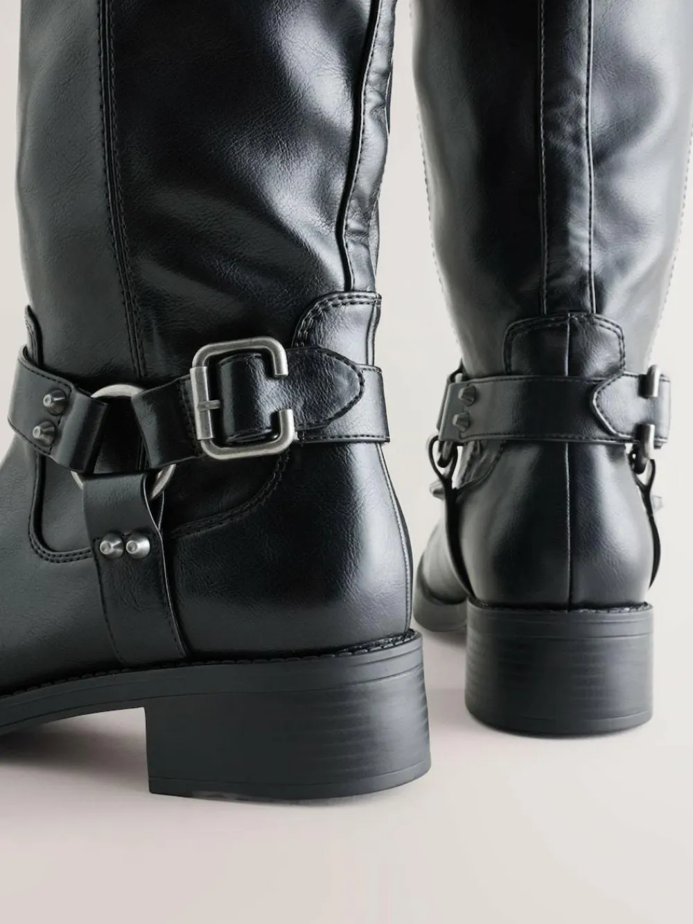 Outlet Next Forever Comfort® Knee High Biker Boots Black