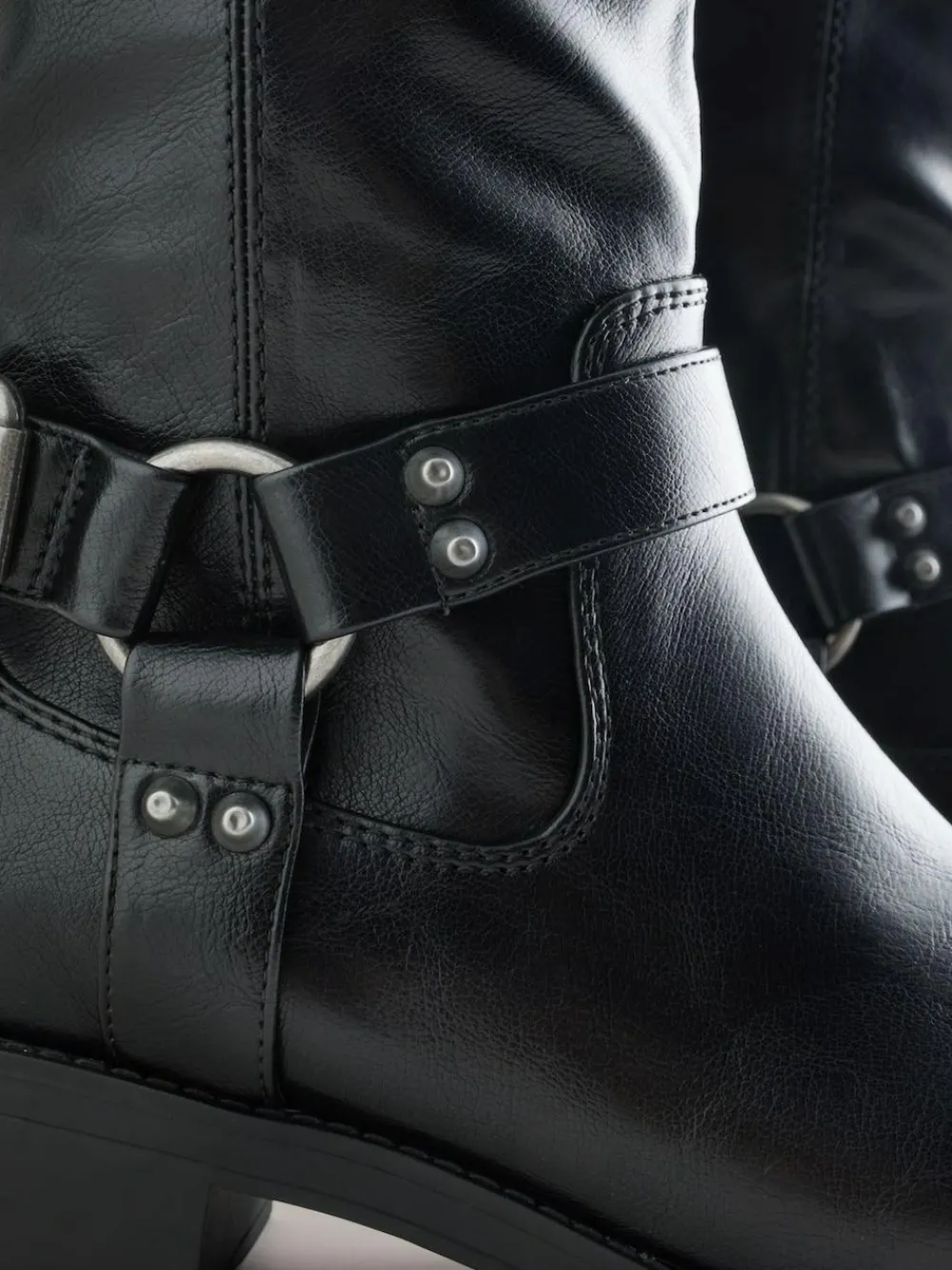 Outlet Next Forever Comfort® Knee High Biker Boots Black