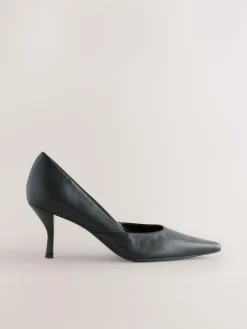 Discount Next Forever Comfort® Leather Pointed Toe Heeled Court Shoes Black