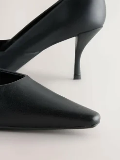 Discount Next Forever Comfort® Leather Pointed Toe Heeled Court Shoes Black