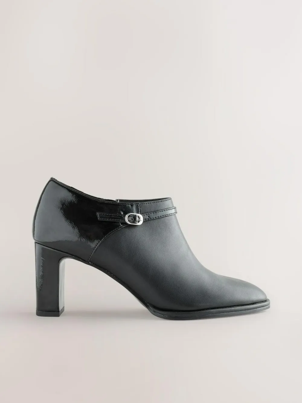 Best Next Black Forever Comfort® Round Toe Block Heel Buckle Detail Shoe Boots