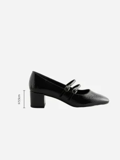 Next Forever Comfort® Round Toe Mary Jane Block Heels Black
