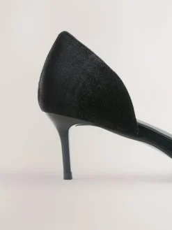 Discount Next Forever Comfort® Velvet Bow Pointed Toe Two Part Heels Black