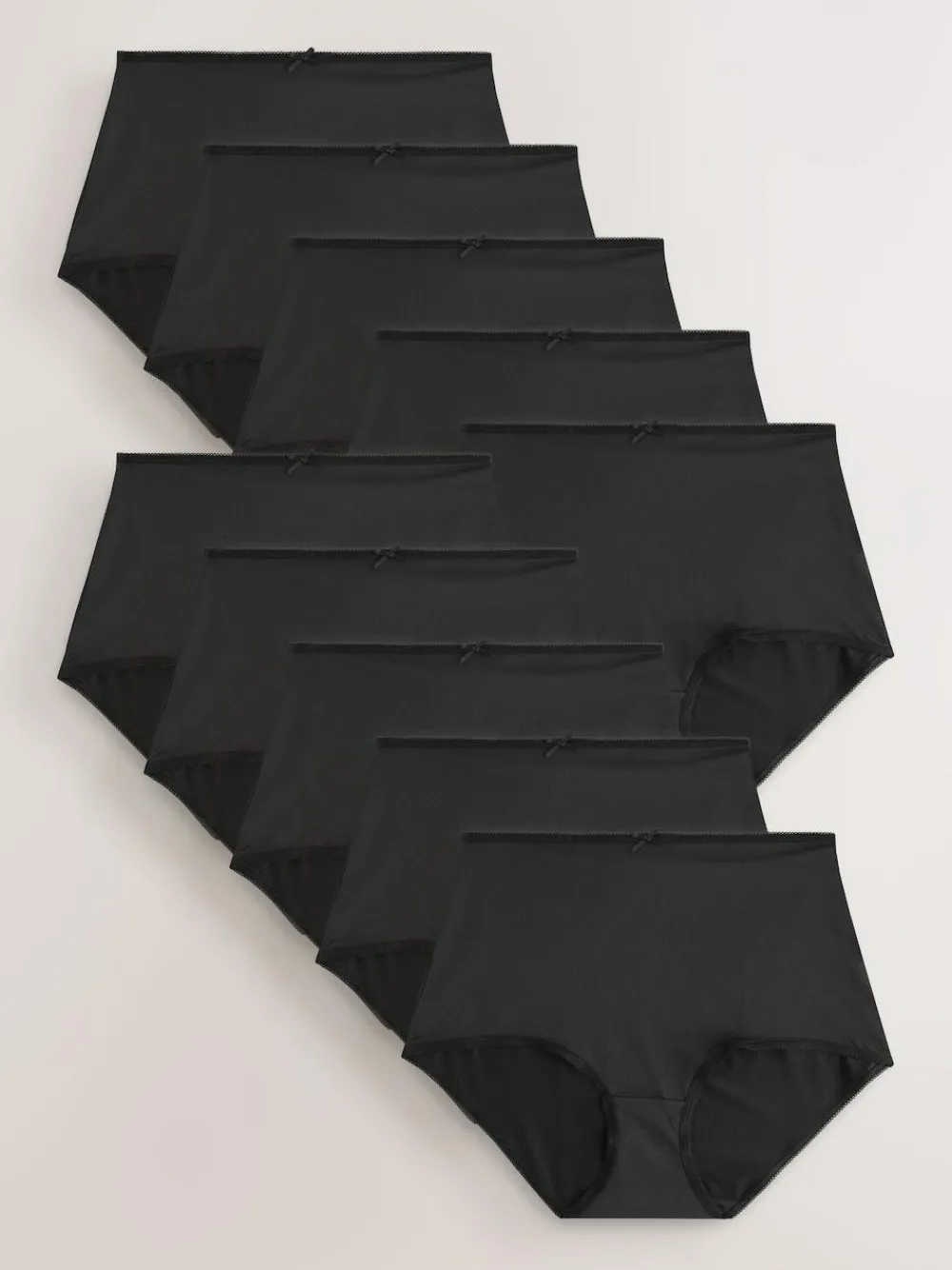 Next Black Full Brief Microfibre Knickers 10 Pack^Women Panties