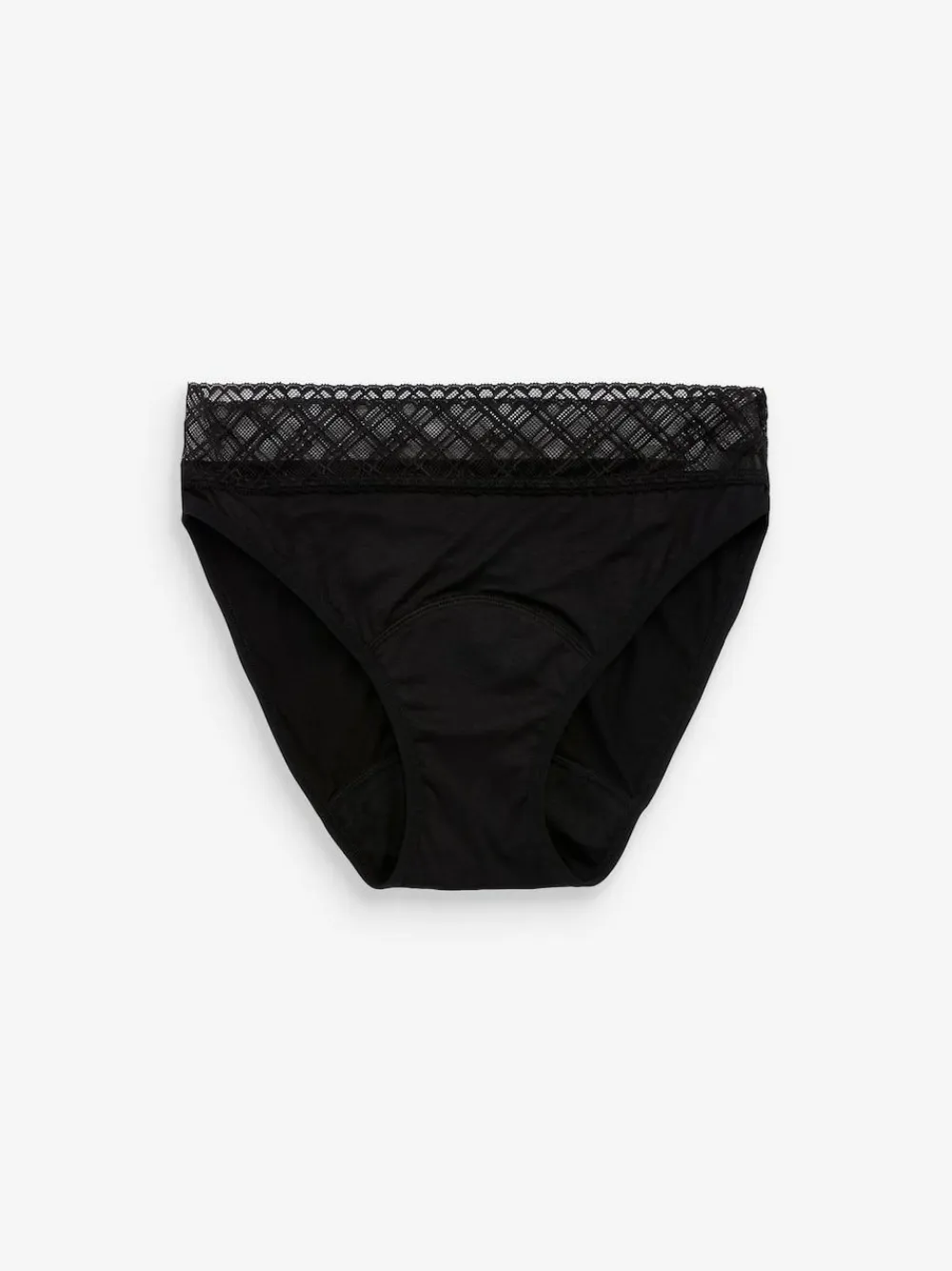 Next Black High Leg Medium Flow Period Knickers 2 Pack^Women Panties|All Lingerie
