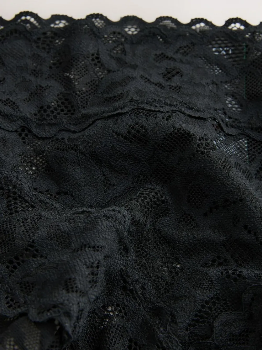 Clearance Next High Waist High Leg All Over Lace Knickers 3 Pack Black