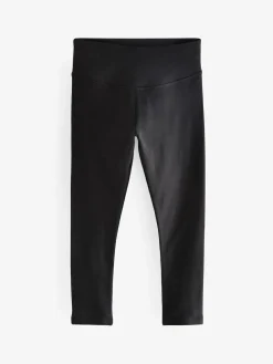 New Next Black High Waist Leggings (3-16yrs)