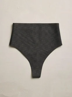 Outlet Next Black High Waisted Thong N. Premium Sculpting Shaping Knickers