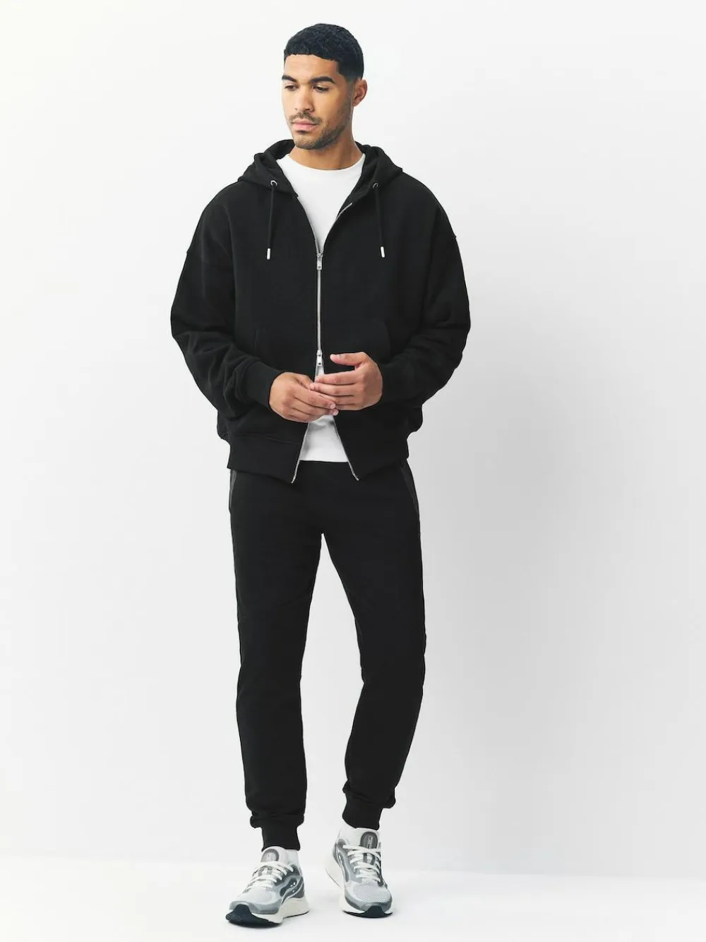 Discount Next Interlock Soft Touch Cuffed Joggers Black