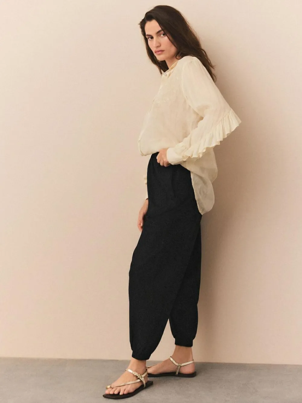 Best Next Jersey Harem Joggers Black