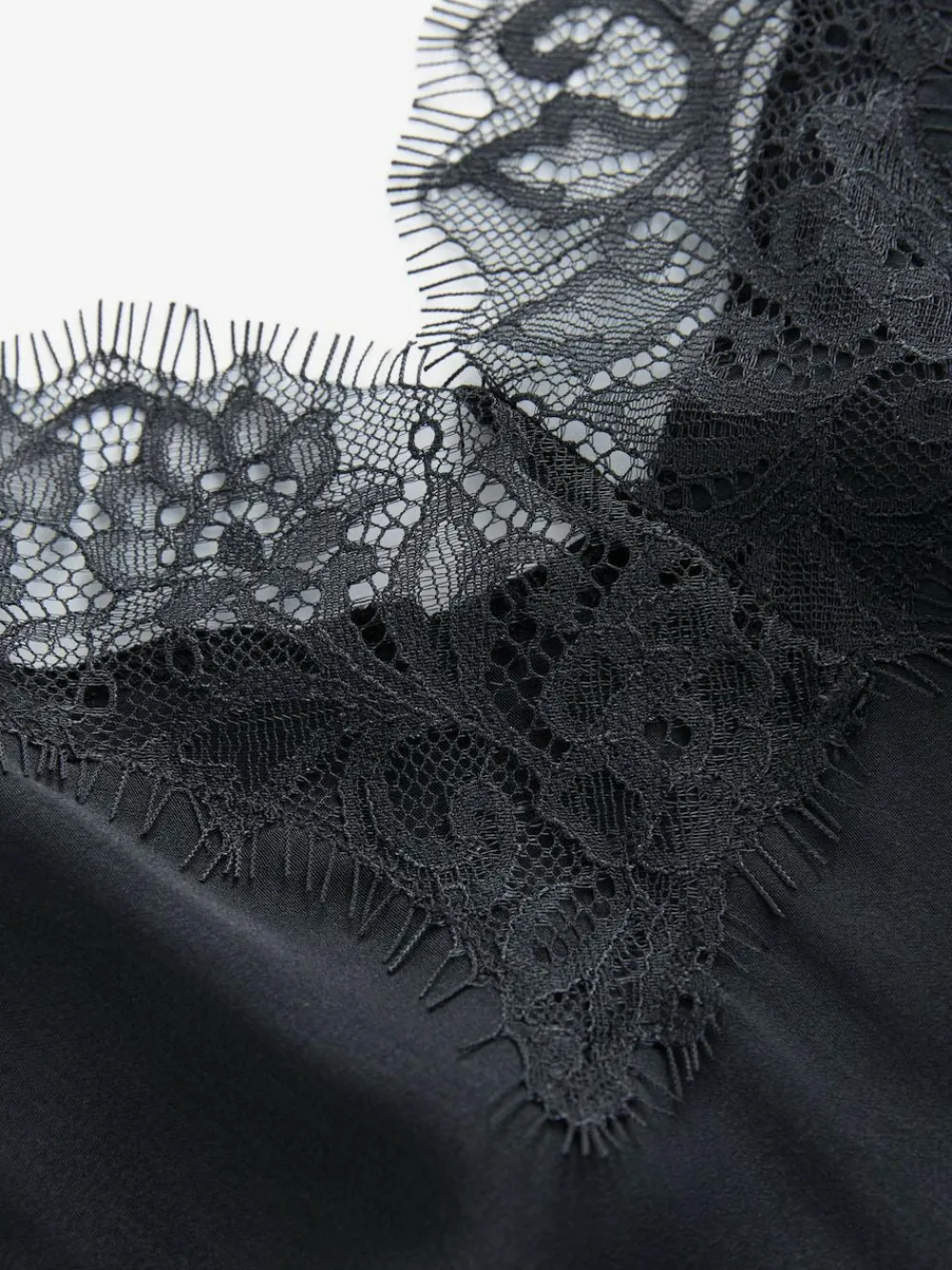 Next Black Lace Trim Strappy Cami Top^Women Tops & T-Shirts