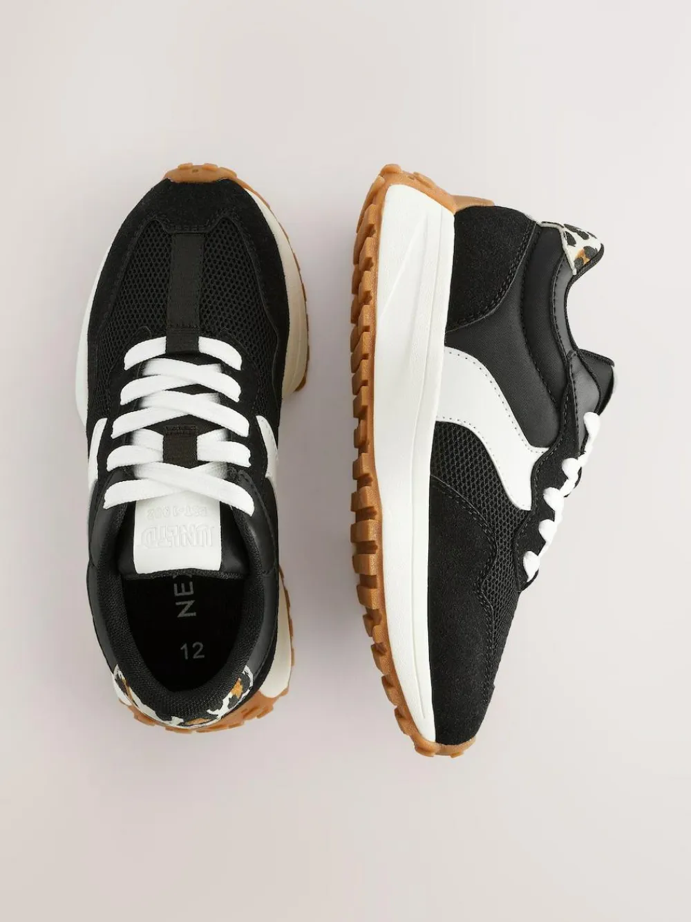 Sale Next Black Lace-Up Chunky Trainers