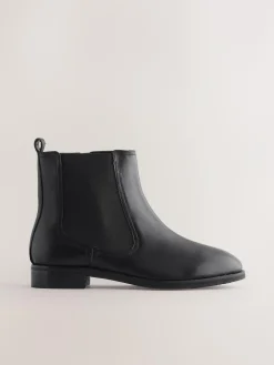 Sale Next Extra Wide Fit Forever Comfort® Chelsea Ankle Boots Black Leather