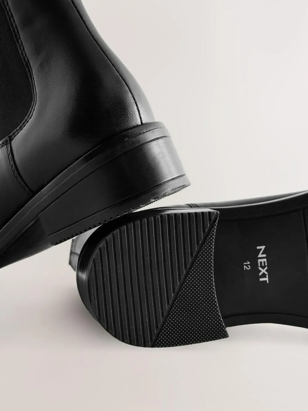 Clearance Next Black Leather Heeled Chelsea Boots