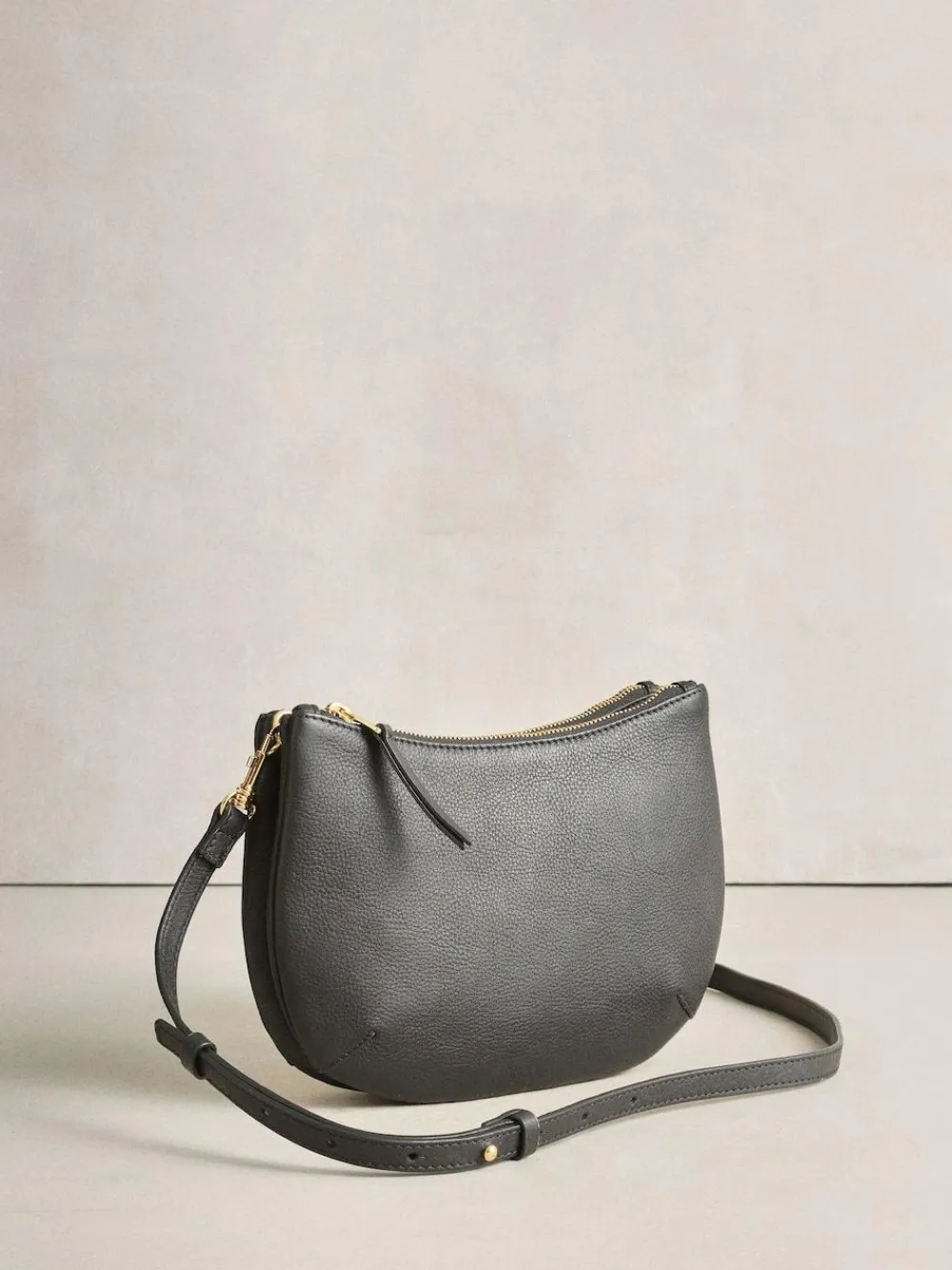 Clearance Next Leather Scoop Cross-Body Bag Black