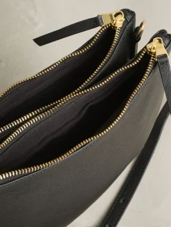 Clearance Next Leather Scoop Cross-Body Bag Black