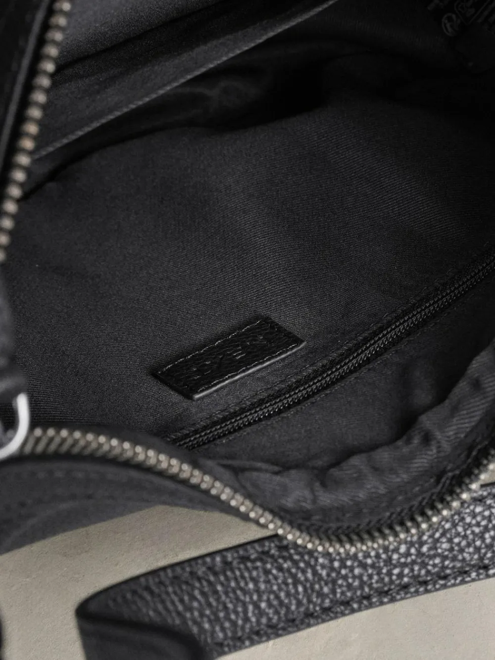 New Next Black Leather Scoop Cross-Body Bag