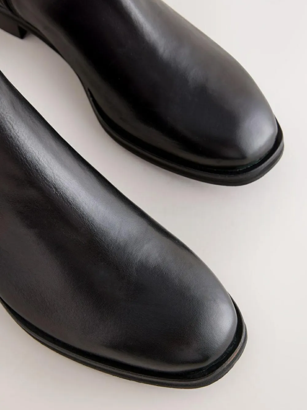 Sale Next Black Leather Standard/Wide Fit Forever Comfort® Chelsea Ankle Boots