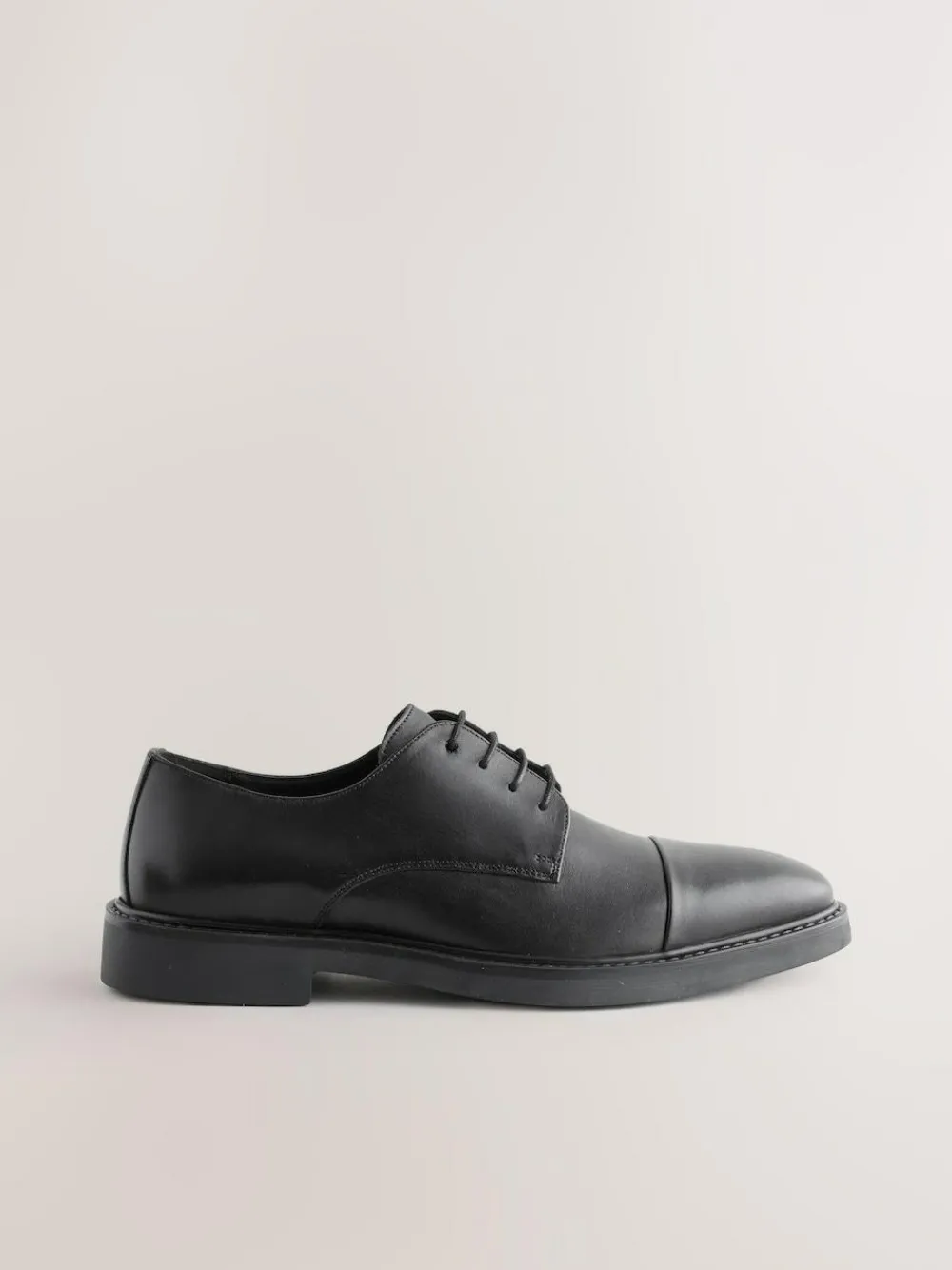 Hot Next Leather Toe Cap Shoes Black