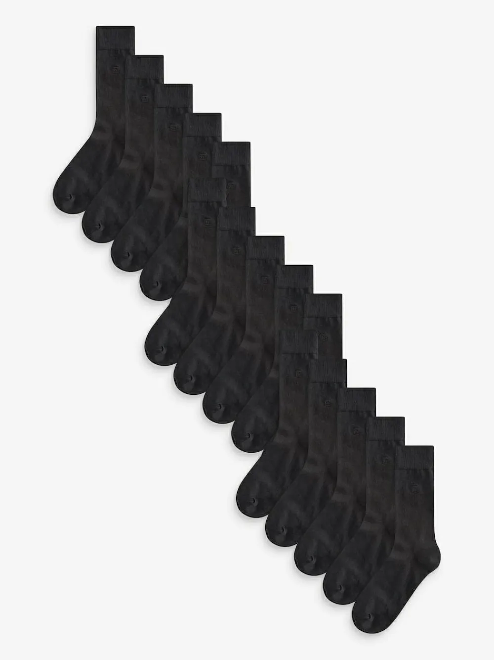 Discount Next Black Logo 15 Pack Embroidered Lasting Fresh Socks