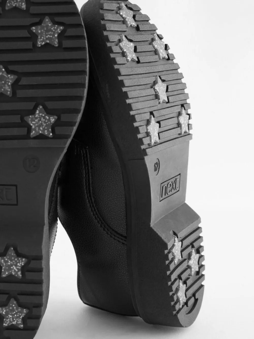 Next Black Matt Wide Fit (G) School Chunky Lace-Up Shoes^ Shoes