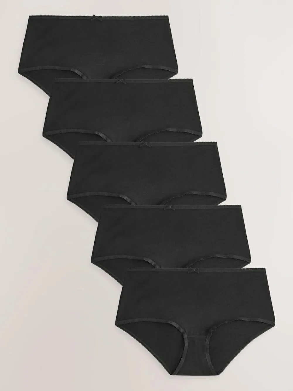 Next Black Midi Cotton Rich Knickers 5 Pack^Women Panties|All Lingerie