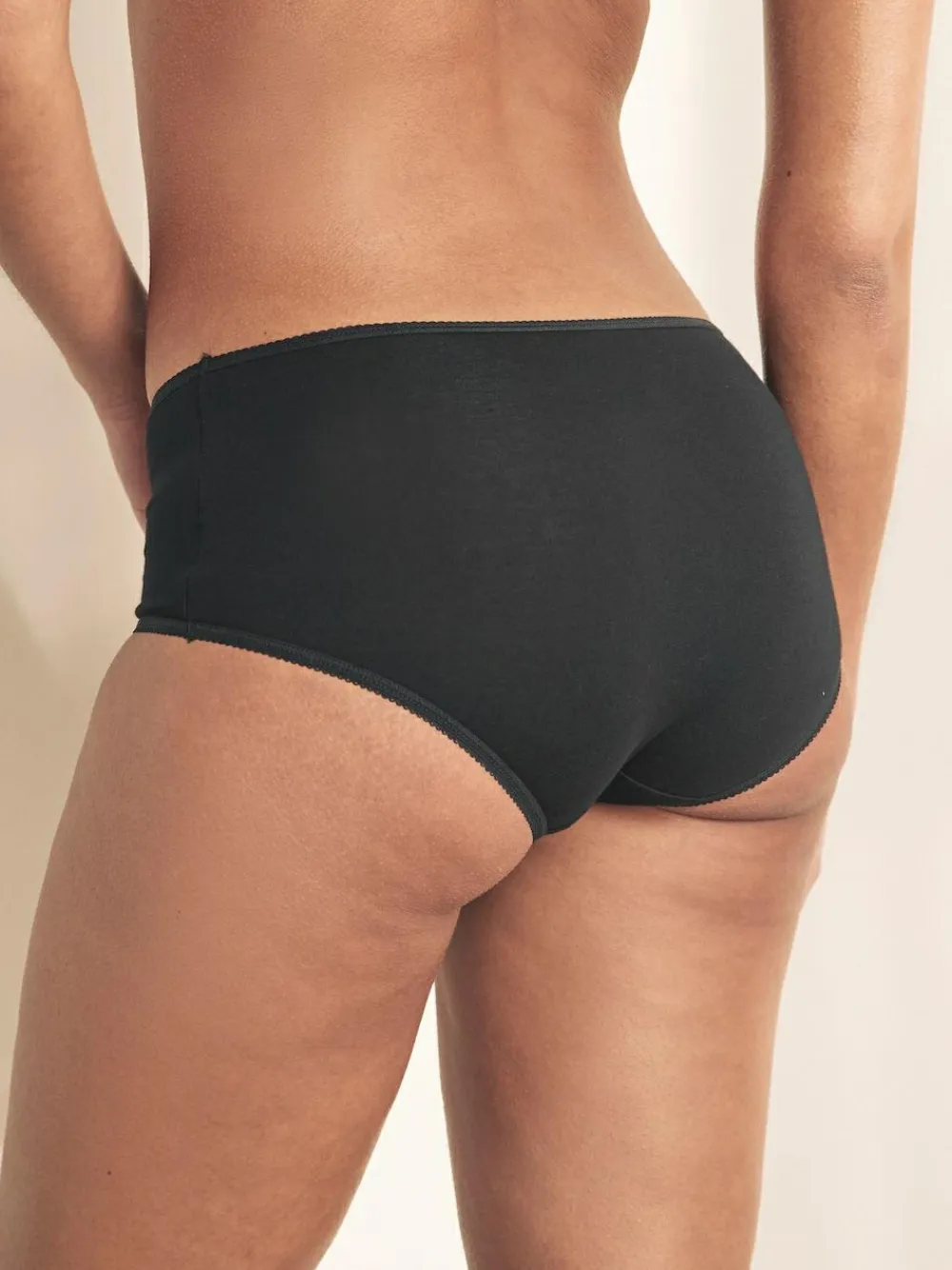 Next Black Midi Cotton Rich Knickers 5 Pack^Women Panties|All Lingerie