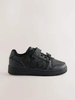 Outlet Next Black Minecraft School Touch Fastening Elastic Lace Shoes
