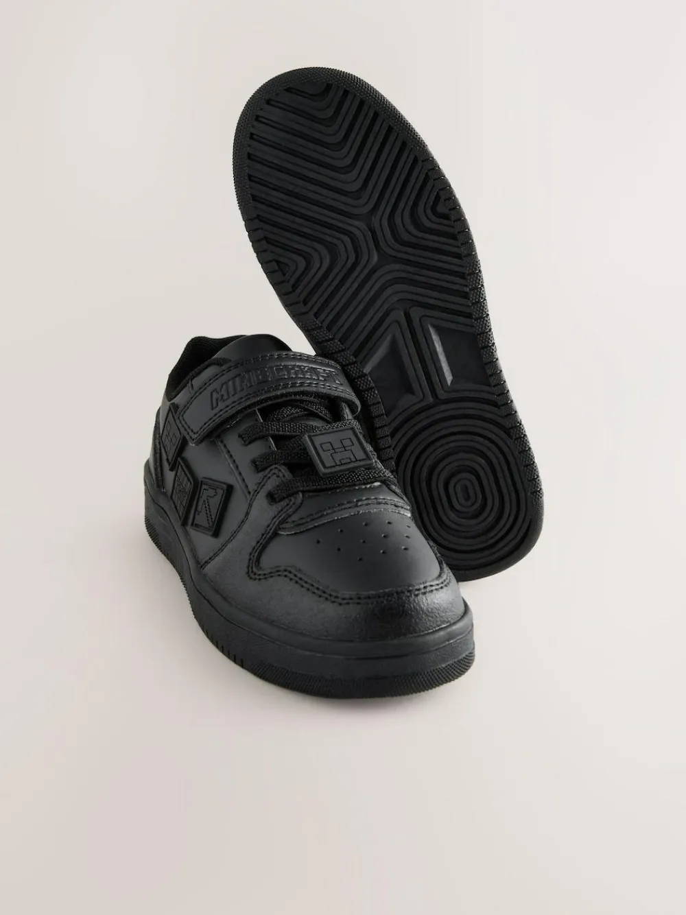 Outlet Next Black Minecraft School Touch Fastening Elastic Lace Shoes
