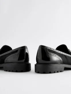 Next Standard/Wide Fit Tassel Detail Cleated Chunky Loafer Shoes^Women Wide Fit & Extra Wide Fit|Flats