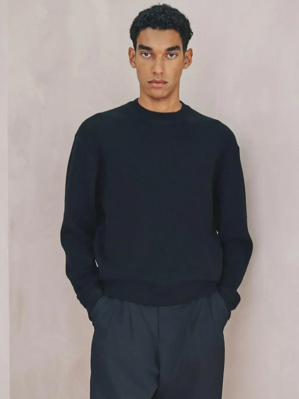 Clearance Next N. Premium Cotton Rich Relaxed Fit Mid Weight Knitted Sweatshirt Black