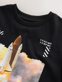 Sale Next NASA Short Sleeve T-Shirt (3-16yrs) Black