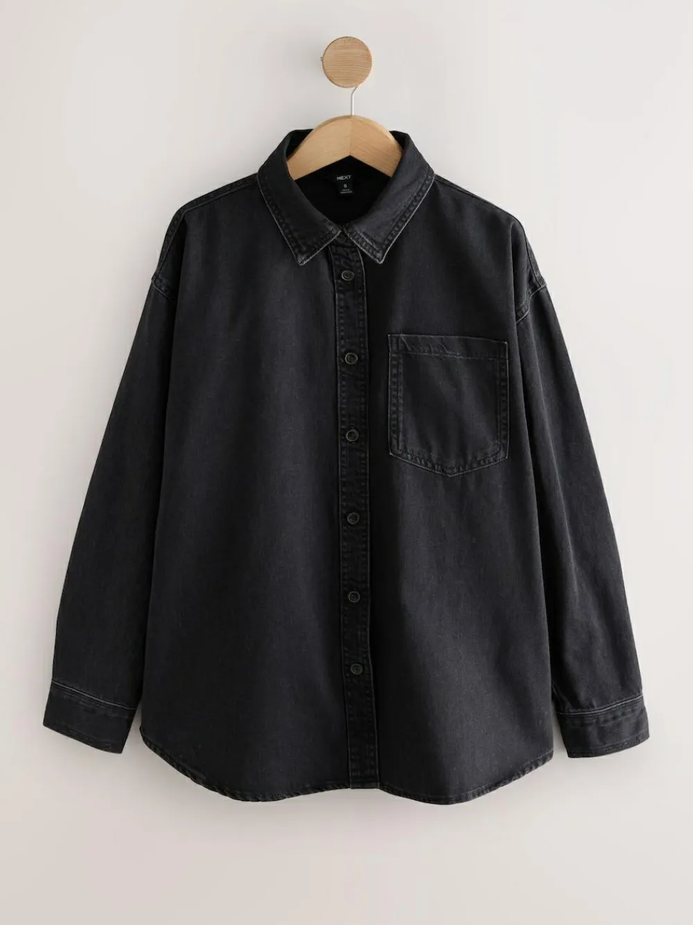 Next Black Oversize Denim Shirt^Women Tops & T-Shirts|Blouses & Shirts