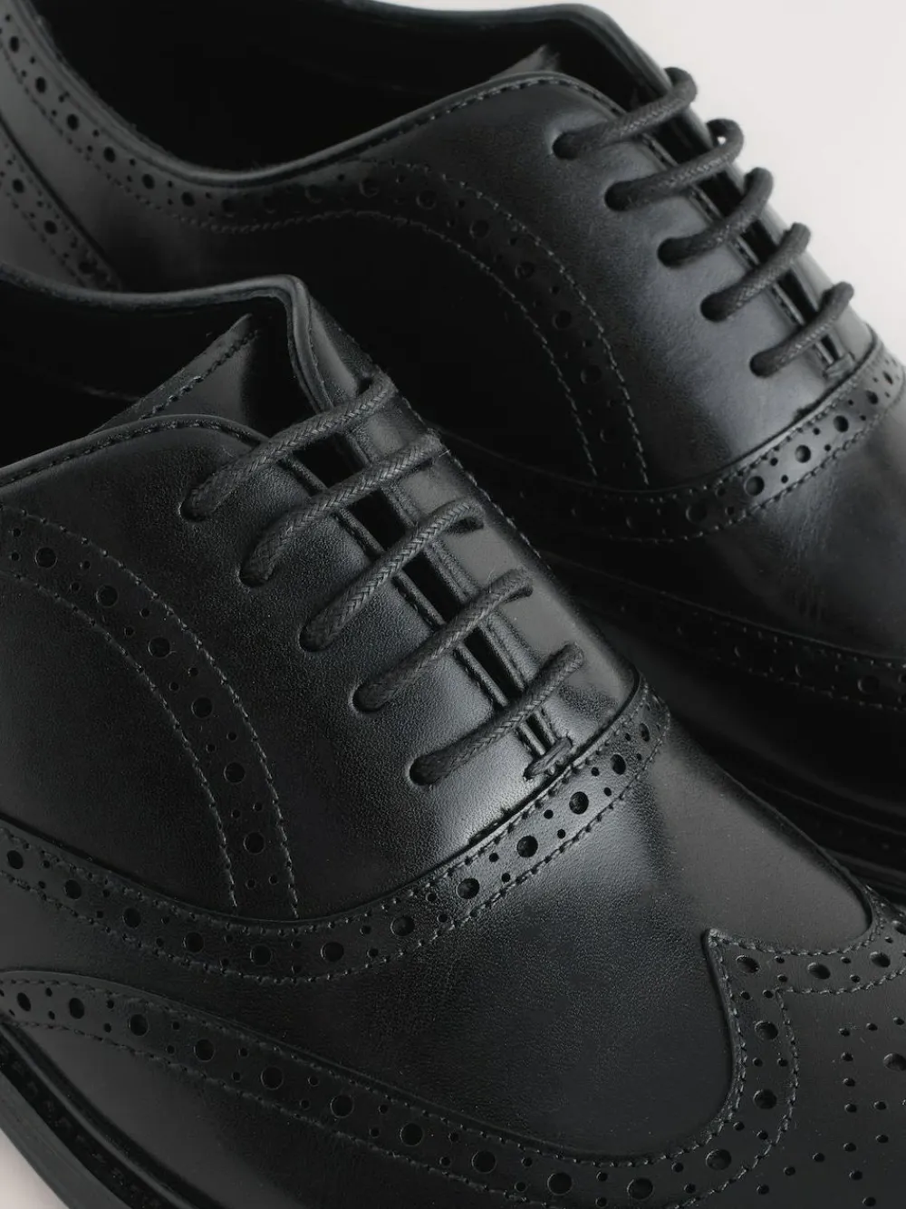 Best Next Oxford Wingcap Leather Shoes Black