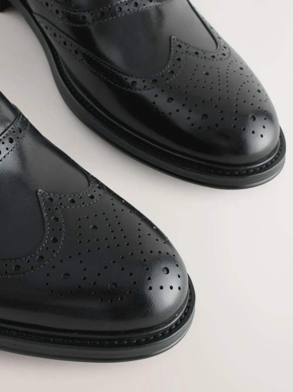 Best Next Oxford Wingcap Leather Shoes Black