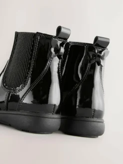 Discount Next Standard Fit (F) Leather Chelsea Ankle Boots Black Patent